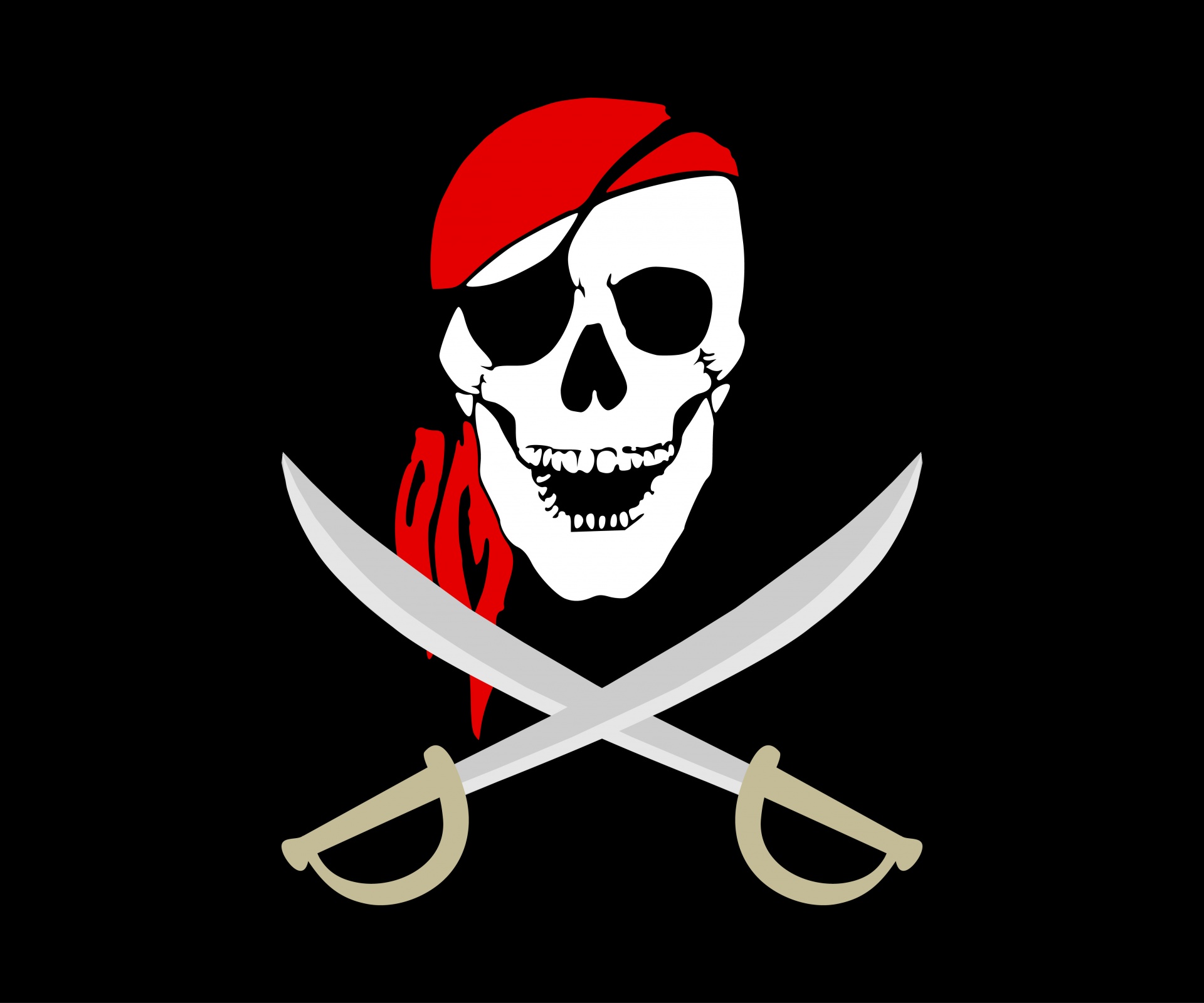 Schedel van piraat