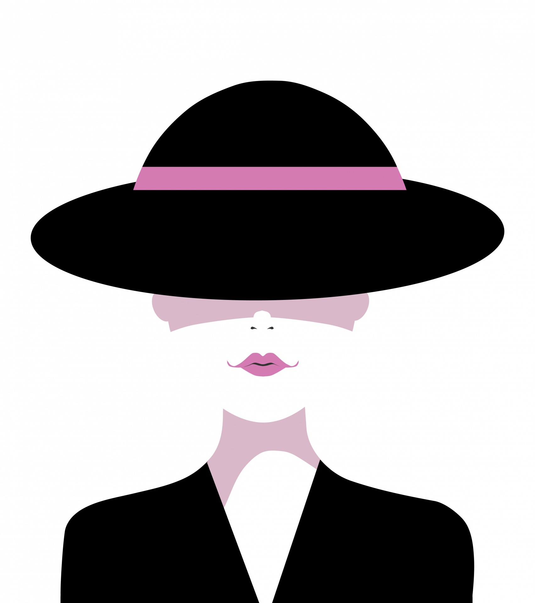 Elegante mujer con sombrero