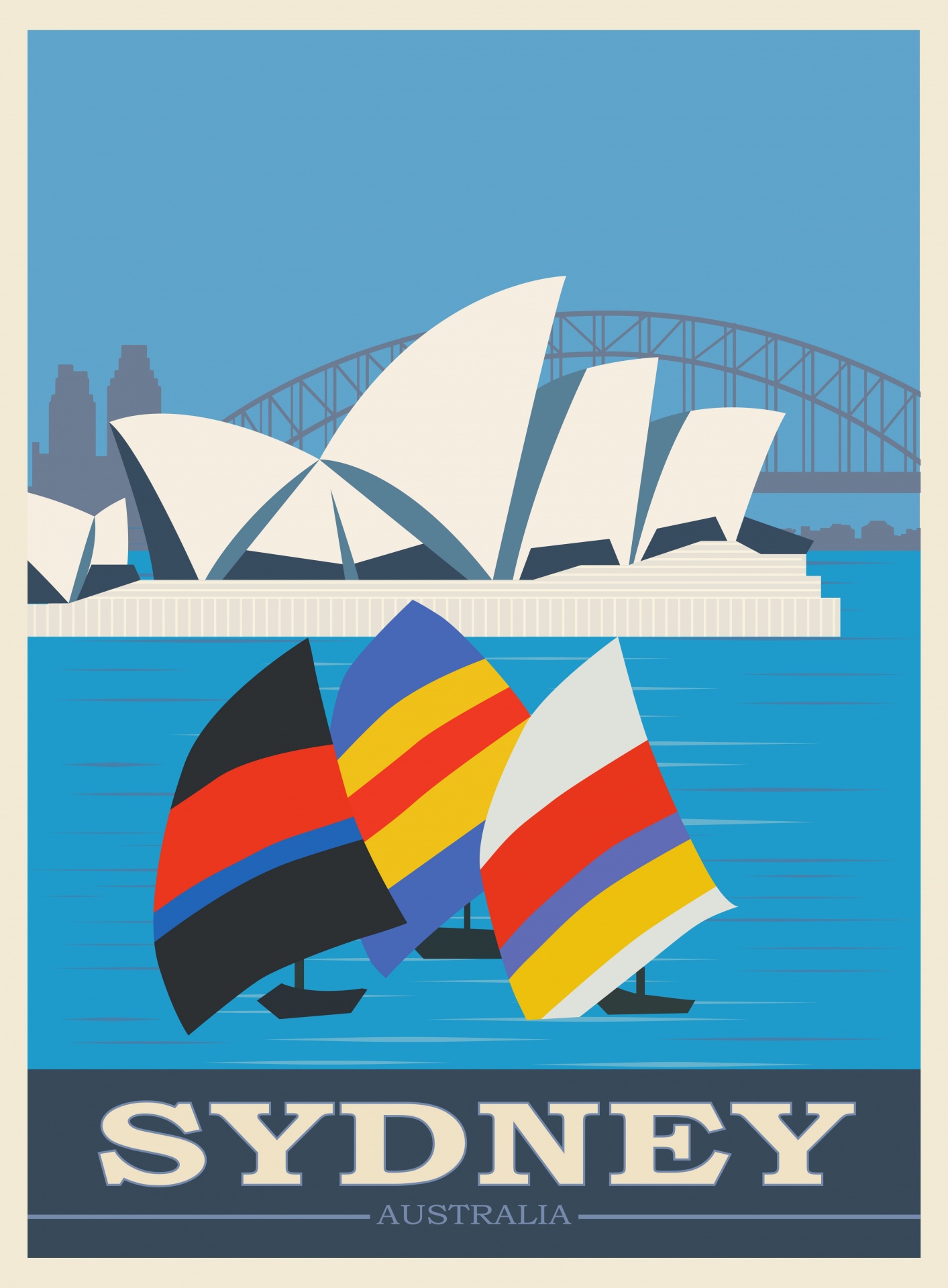 Affiche de voyage de Sydney, Australie