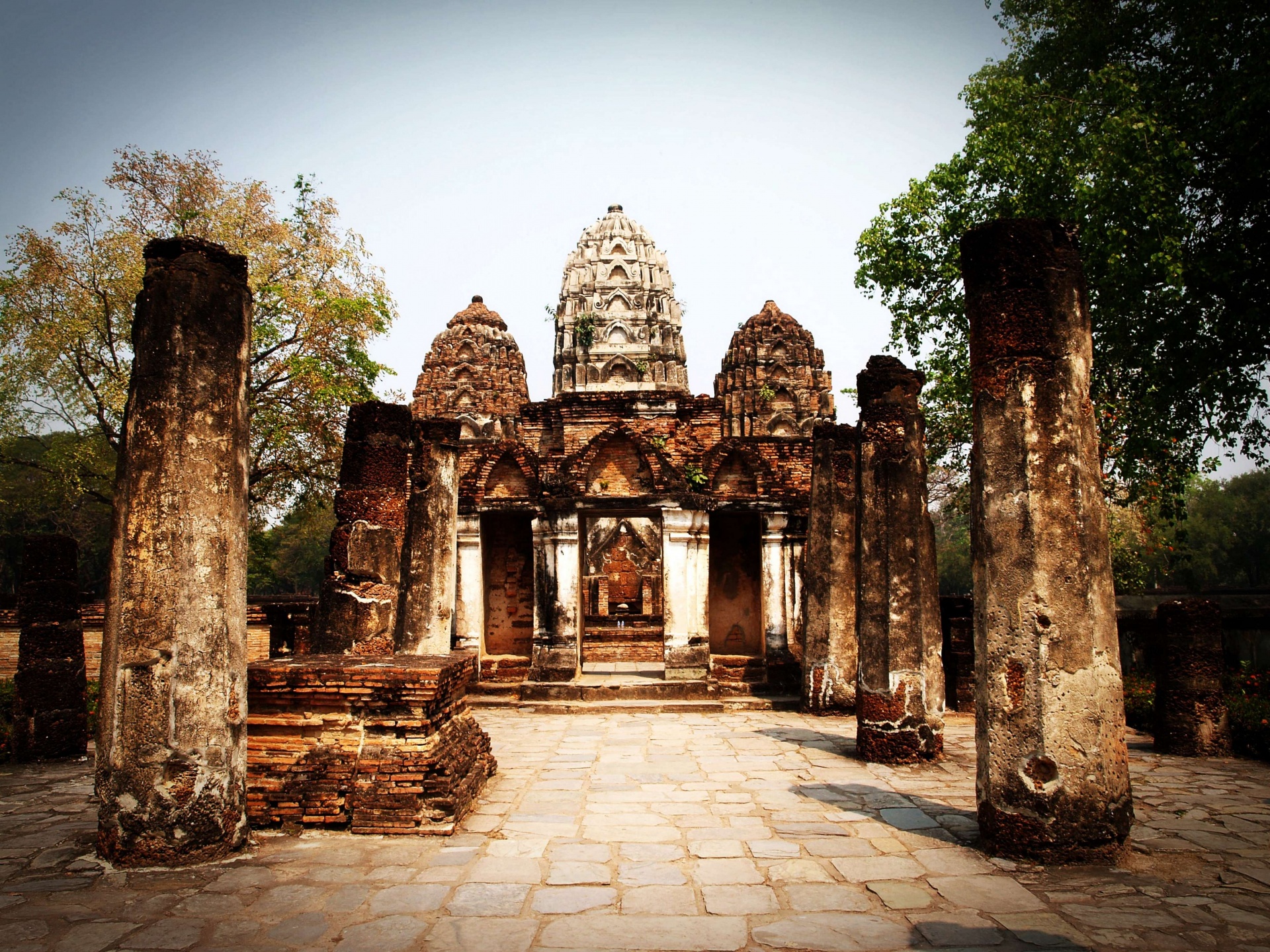 Tempel Boeddhabeeld in Sukhothai