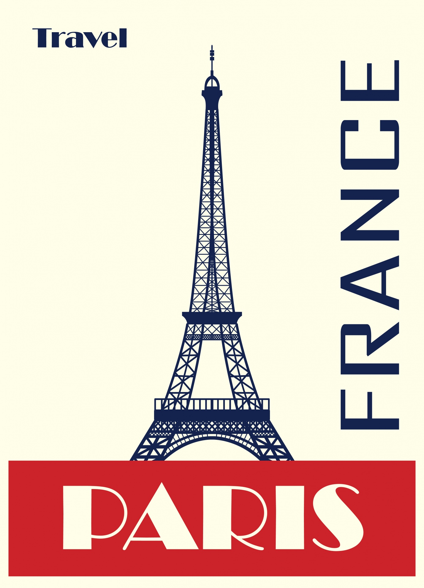Podróżuj Paryż Francja plakat