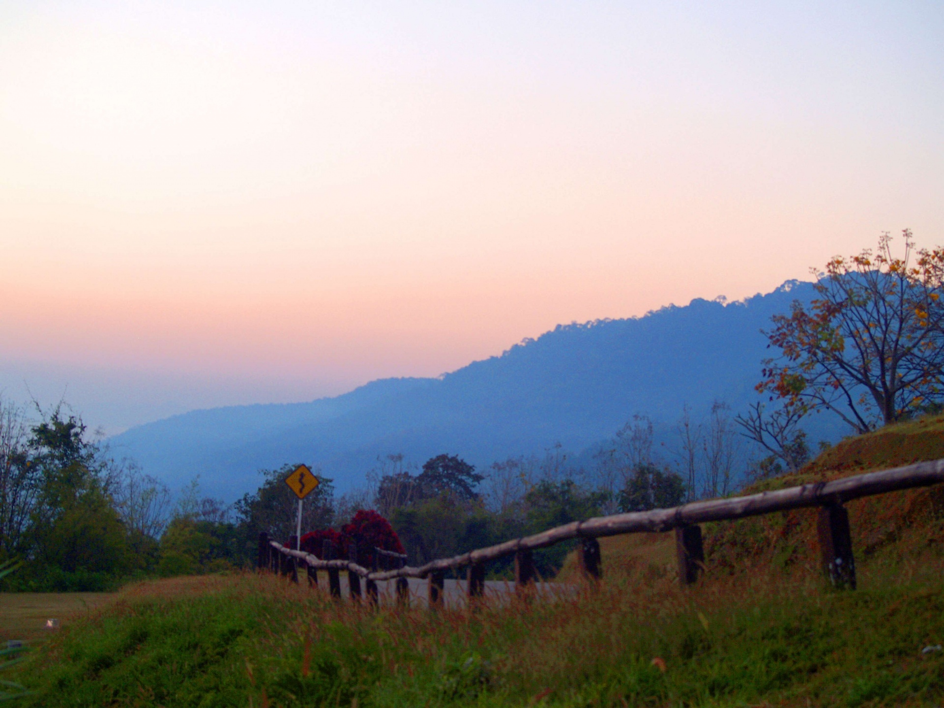 View In Sunrise Morning At Sri Nan