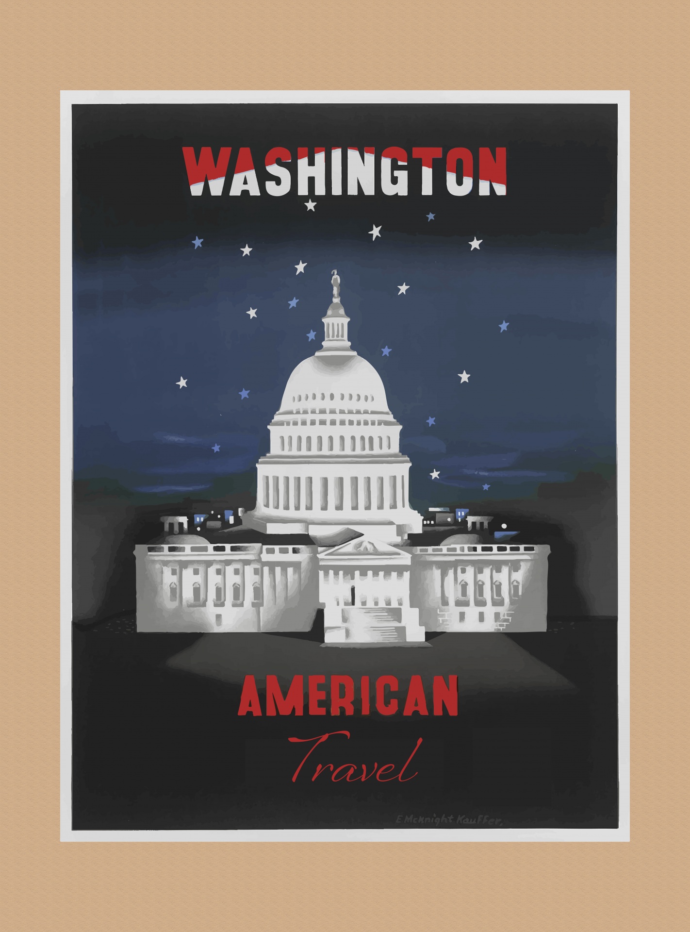Vintage Amerika reizen poster