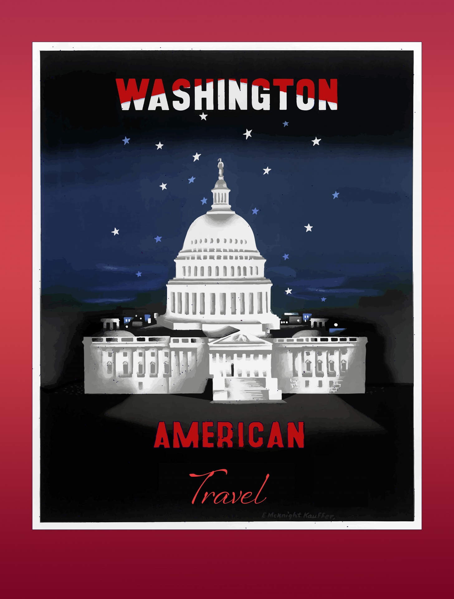 Vintage Amerika reizen poster