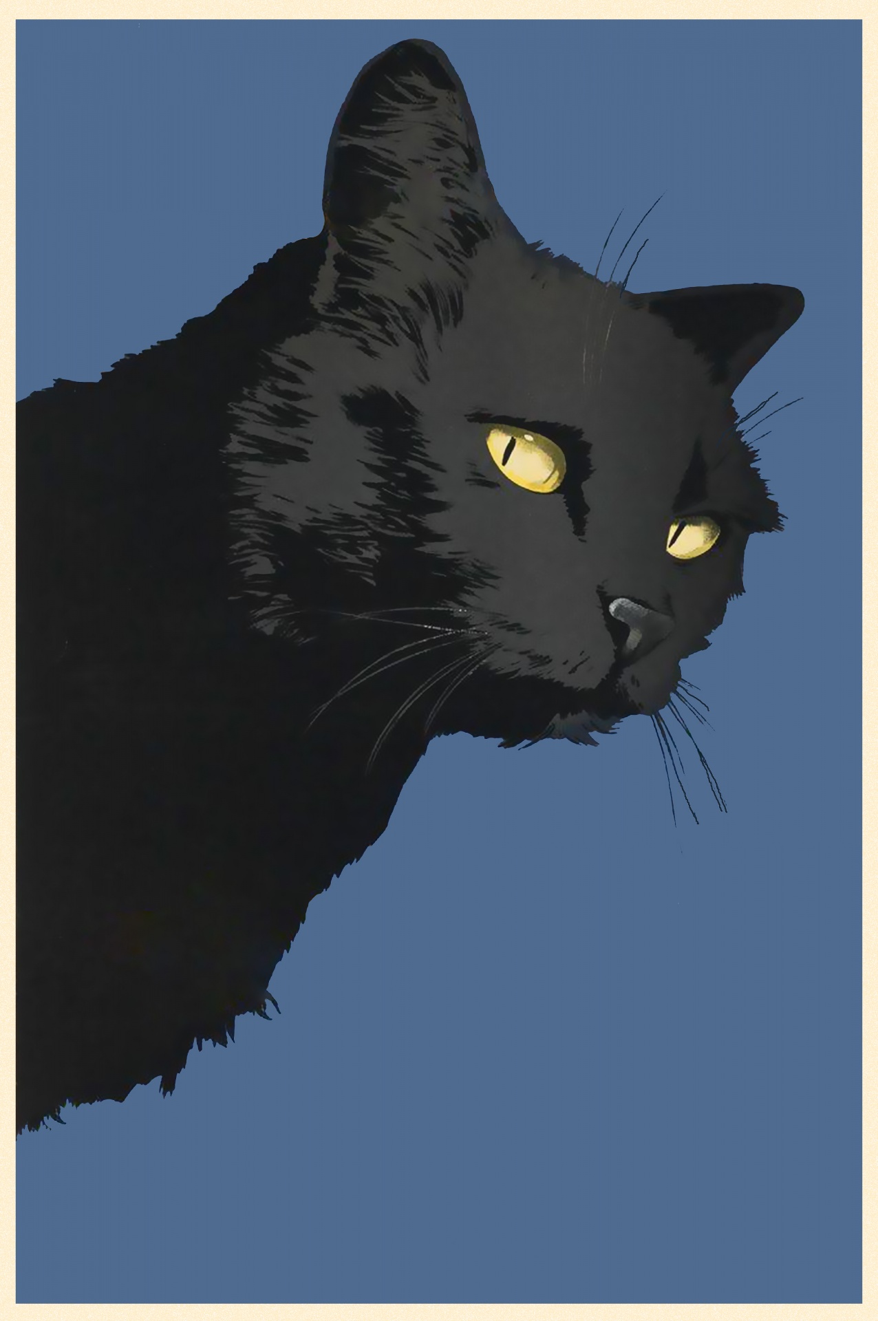 Afisaj vintage pisica neagra