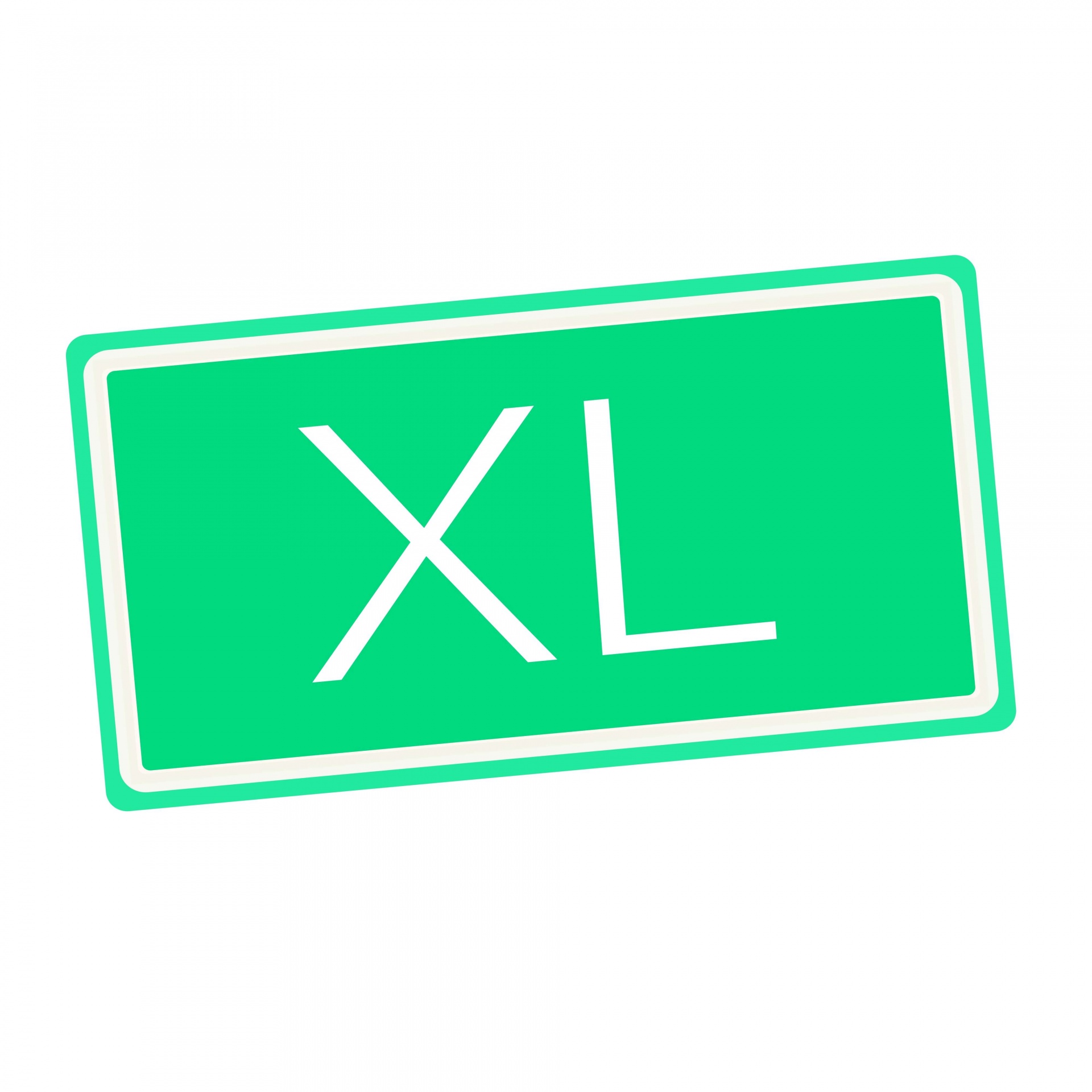 Texto de sello blanco XL en verde