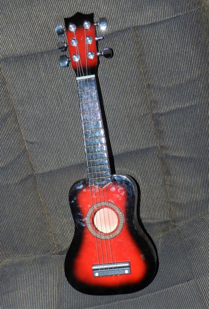 Red Acoustic Toy Guitar for Kids with Carrying Bag and Accessories & DirectlyCheap TM Translucent Blue Medium Guitar Pick