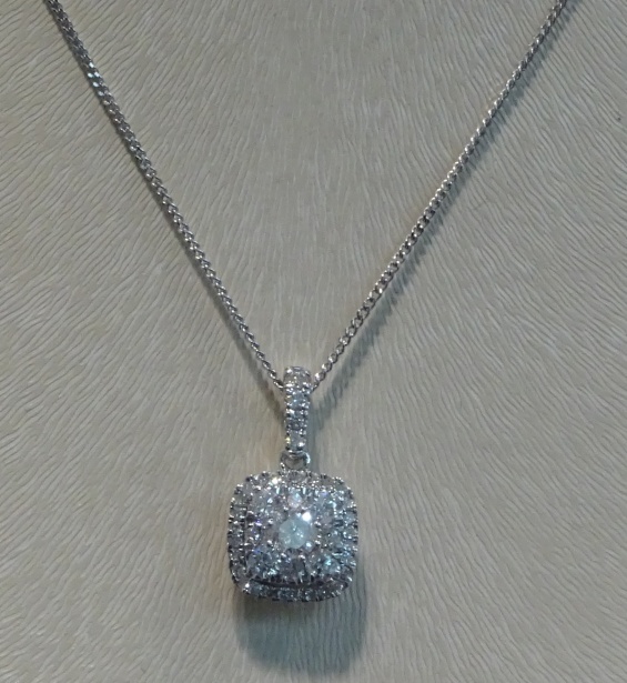 Silver Necklace Diamond Pendant Free Stock Photo - Public Domain Pictures