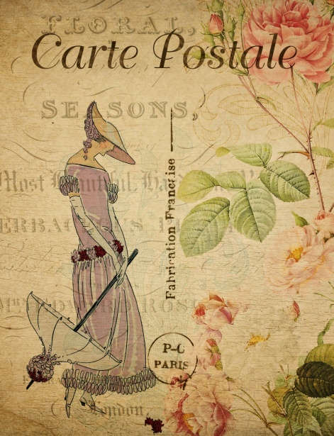 Женщина старинные французские открытки Бесплатная фотография - Public  Domain Pictures