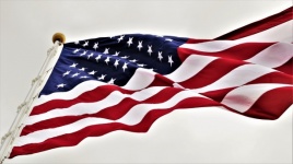 American Flag In Wind