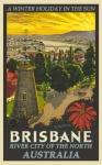 Australia, cartel de viaje de Brisbane