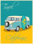 Kalifornie cestovní plakát