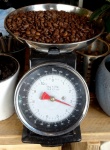 Coffee Beans On Weighing Scales
