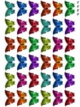 Разноцветные бабочки мини 36