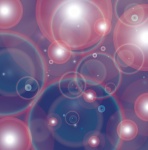 Burbujas circulares de llamarada púrpura