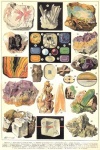 Piedras preciosas minerales arte Vintage
