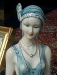 Elegant Woman In Antique Shop