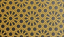 Patrón árabe de color dorado