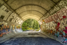 Graffiti városi alagút