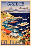 Grecja, plakat podróżniczy Ateny