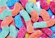 Gummy Worm Candy Close-up