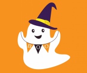 Halloweenowy śliczny duch Boo