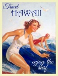 Havaj cestovní plakát