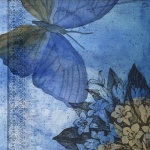 Papier d'album texturé papillon