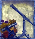 Винтаж телескоп Иллюстрация