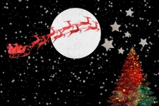 Santa&039;s sleigh illustration