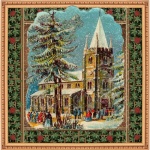 Vintage karácsonyi templom