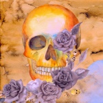 Day of Dead Skull with Roses