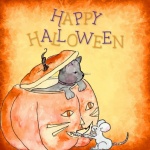 Linda ilustración de halloween