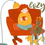 Cozy at Home Illustration