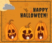 Halloween greeting illustration