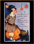Vintage Halloween illusztráció
