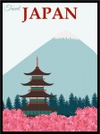 Affiche de voyage au Japon