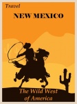 Plakat podróżniczy w Nowym Meksyku