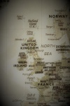 Gammal karta över Storbritannien