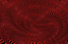 Red & black twirl geometric pattern