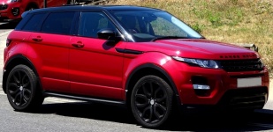 Rood Zwart Range Rover-auto