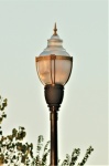 Street Lamp on Blue Sky Background