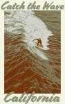 Surfing Poster Retro Style