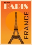Путешествие Париж Франция Плакат