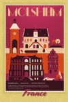 Vintage Evropa cestovní plakát