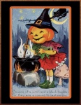 Vintage Halloween ilustrace