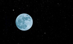 Полная луна звезды небо космос