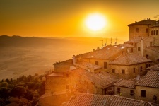 Coucher de soleil de Volterra