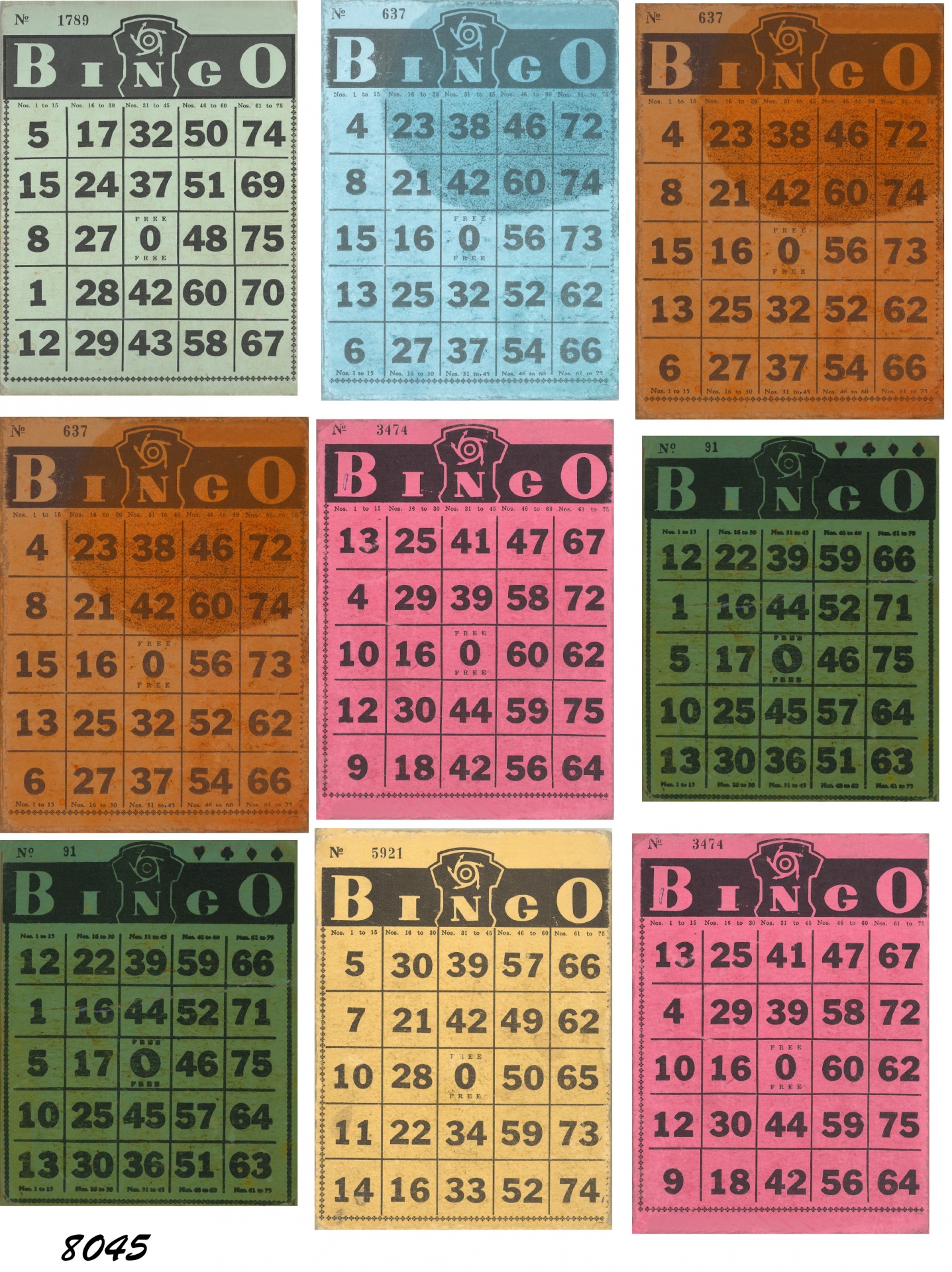 Bingo Cards 9 Free Stock Photo - Public Domain Pictures
