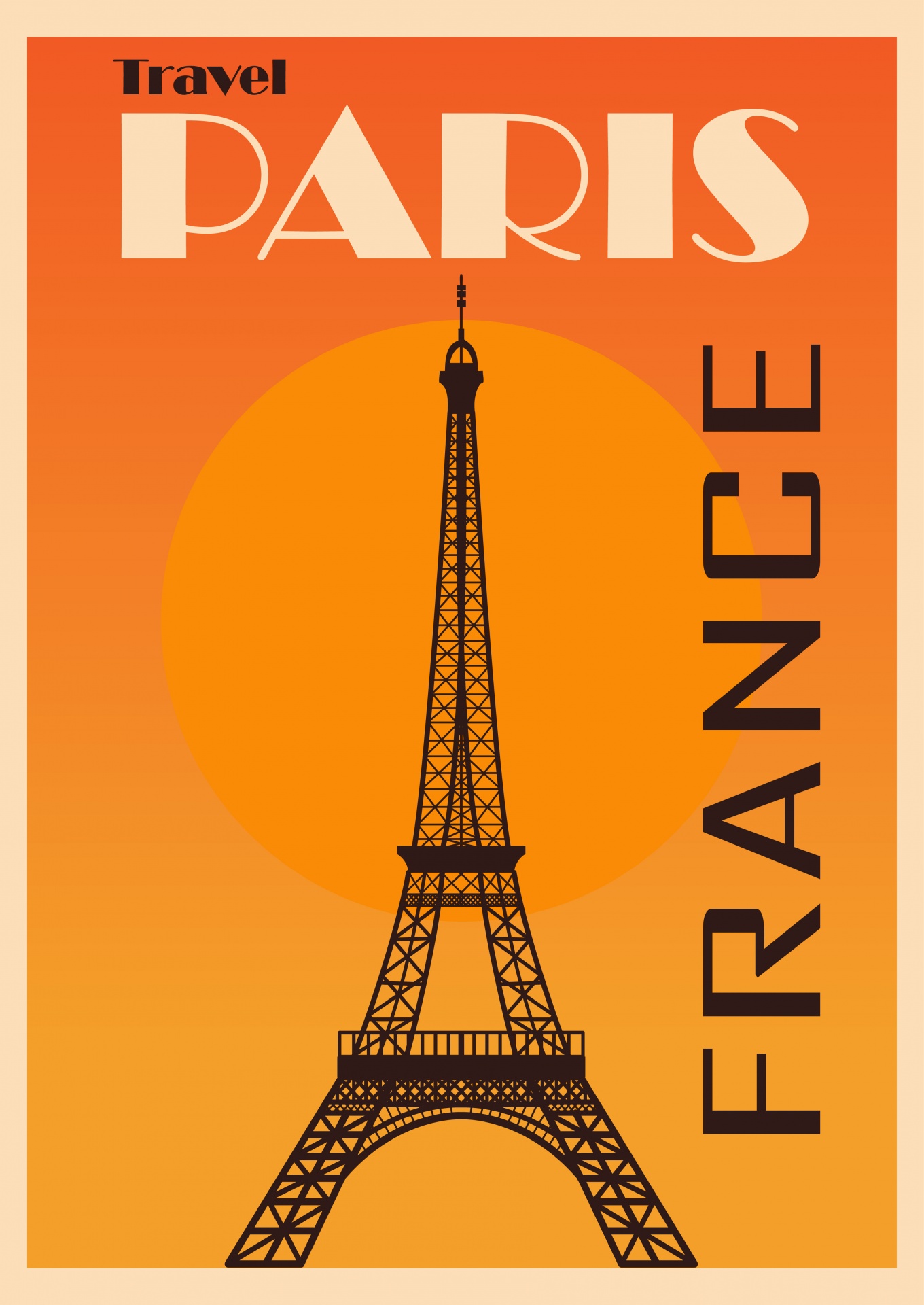 Podróżuj Paryż Francja plakat